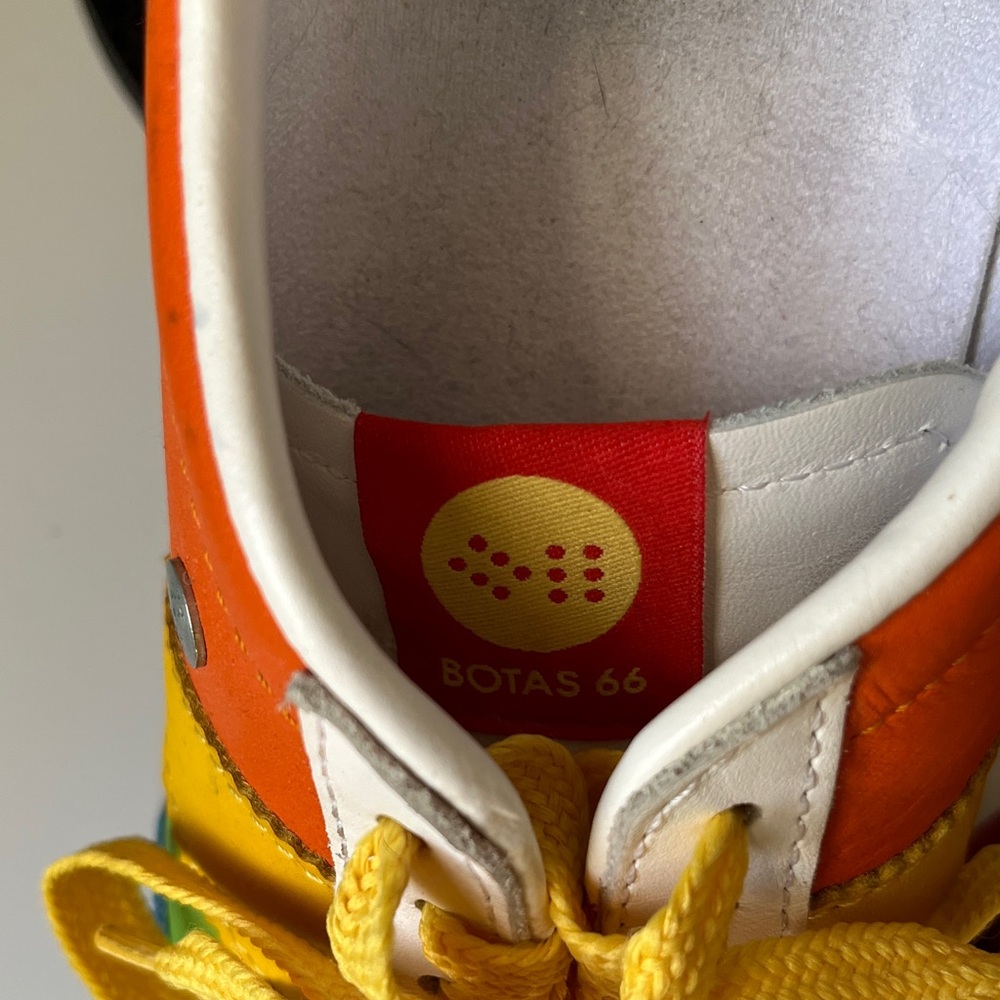 Colorful Women's Sneakers with Yellow Laces - Picture 3 of 6